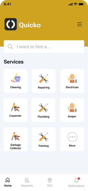 First Global Mobile App - Service Requests
